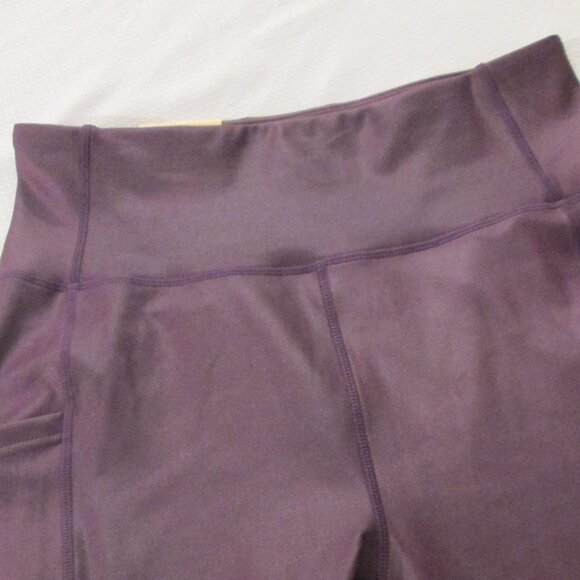 DARK PURPLE HIGH RISE HIGH SHINE LEGGINGS – SIZE M - Picture 7 of 9